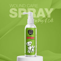 Wagging Tails Wound Care Spray for Dogs & Cats- 100ml | Promotes Healing, Soothes Skin, & Helps Protect Against Infections | Suitable for Cuts, Scratches, Surgical Wounds, Abscesses & Abrasions