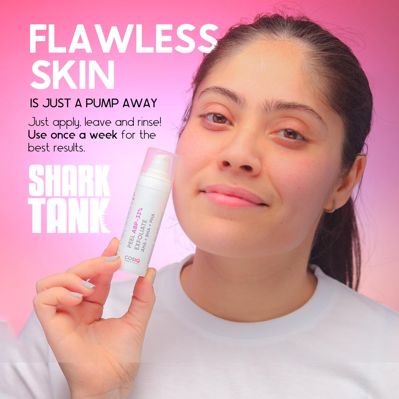 Cos-IQ 25% AHA + 2% BHA + 6% PHA Peeling Solution for Face | 10-Minute Facial | Chemical peel for face for glowing skin | Exfoliating serum| Men & Women | At-home facial | 30ml