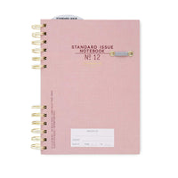 Designworks Ink Standard Issue No. 12 Dusty Pink Undated Planner Notebook Journal with Lined Pages, Elastic Pen Holder, and Durable Spiral Binding for Work, Writing, Journaling - 6