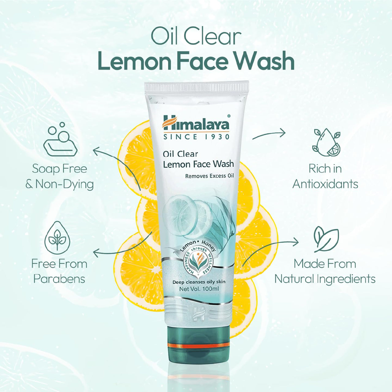 Himalaya Oil Clear Lemon Face Wash, 200ml (Pack of 3)