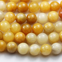 Yellow Jade Natural Gemstone Beads for Making Jewellery Energy Healing Crystals Jewelry Chakra Crystal Jewerly Beading Supplies 10mm 15.5inch About 40 Beads Yellow Jade
