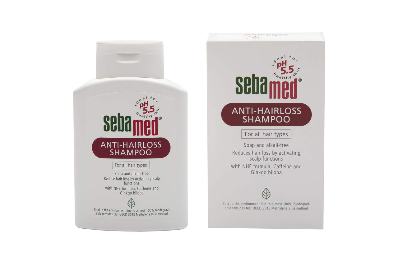 Sebamed Anti Hairloss Shampoo 200Ml | Ph 5.5 | Reduces Hairloss | Caffeine & Gingko Biloba | All Hair Types | Pack of 2