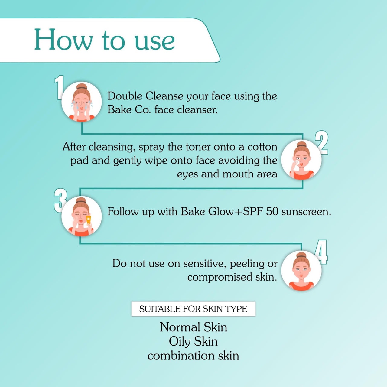 BAKE 5% Glycolic Acid Toner with Hyaluronic Acid for Pigmentation, Tan Removal & Pore Tightening | For Combination skin, Oily, Acne Prone skin | Glowing & Brightening Skin | 100ml