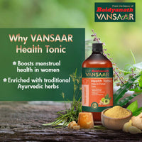 Baidyanath Vansaar Health Tonic for Her - 450ml| Specially crafted Ayurvedic formula for PMS Relief| Relieves period cramp| Long lasting solution for Menstruation Relief