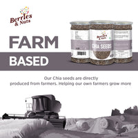 Berries And Nuts Premium Raw Chia Seeds | 500 Grams | 2 Bottle of 250 Grams