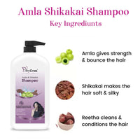 TryOnes Amla Shikakai Shampoo For Thick&Strong Hair,Damage Control,Hair Growth&Hair Fall|For Women&Men(1000 Ml)