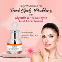 Globus Naturals Glycolic & 1% Salicylic Acid Anti Acne Face Serum, For Oily & Acne Prone Skin, Natural & Ayurvedic Formula, Chemical Free, Cruelty Free, 30 ml, Pack of 2