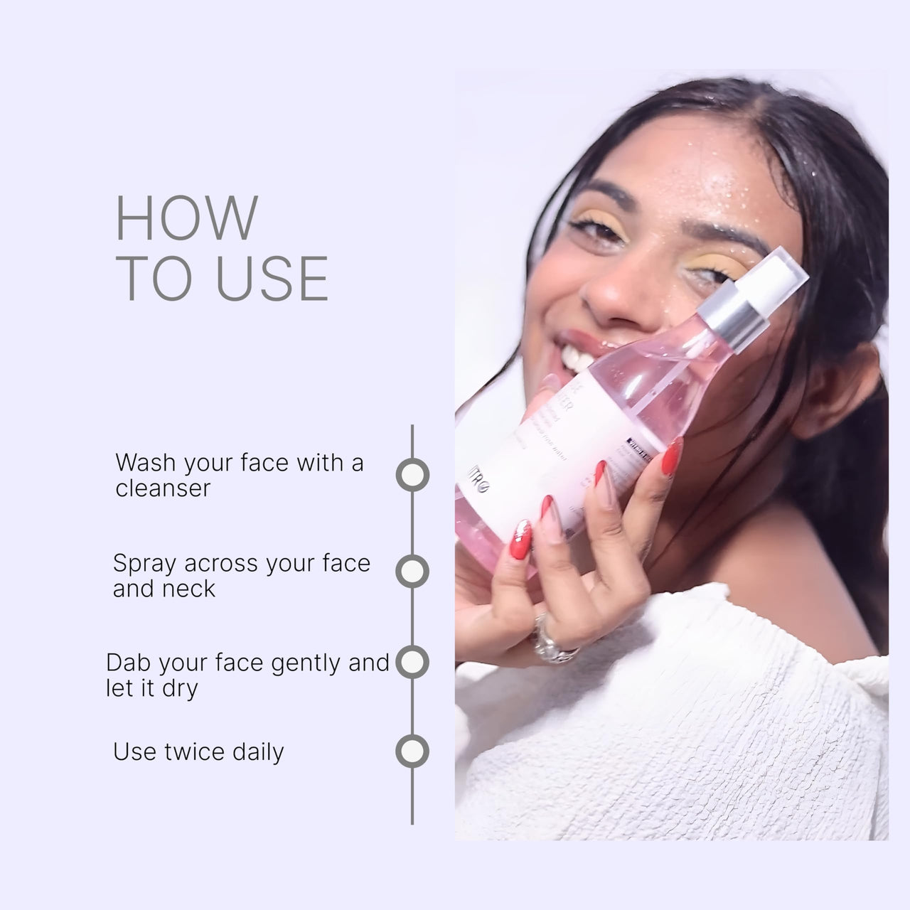 Vitro Rose Water spray for face Value Pack 2x200ml