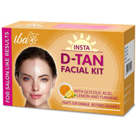 Iba Insta D-Tan Facial Kit (6 Steps Single Use) | For Tan Removal and Glow | 6 Steps Single Use Kit | Salone Like Results | Halal Certified & Vegan Makeup