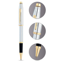Cross Century II Refillable Gel Ink Rollerball Pen, Medium Rollerball, Includes Luxury Gift Box - Medalist Chrome