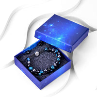 Triple Protection Bracelet 8MM Blue Tiger Eye Black Onyx Hematite Stone Bracelet Healing Crystal Natural Stone Beads Bracelet for Men Women Bring Prosperity Luck 8mm Blue Tiger Eye/Black Onyx/Hematite