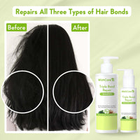 WishCare Triple Bond Repair Booster Hair Serum for Dry Frizzy Hair - 10% AminoPeptide Complex- For Men & Women 100ml