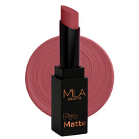 Mila Beauté Pro Matte Lipstick | Highly Pigmented & Long lasting | Semi Matte Finish | Light Weight Lipstick | Single Swipe Application | Luxurious Lip Color | Shade - (Damini, 4.2g)