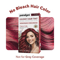 Paradyes No Bleach Cherry Coke Glossy Hair Tint, Ammonia-Free Formula for Natural Black Hair, Visible on Natural Black Hair, Includes Anti-Fade Conditioner for Long-Lasting Shine, 6.6 True Red
