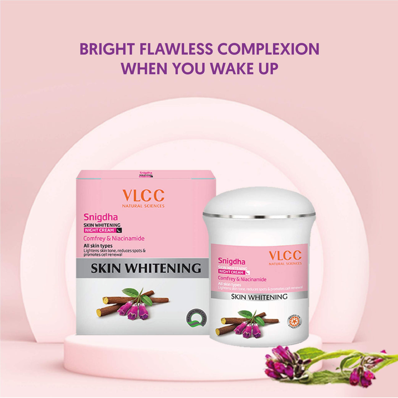 VLCC Snigdha Skin Whitening Night Cream, 50g