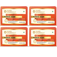 Khadi Organique Natural Herbal Papaya Soap Pack of 4