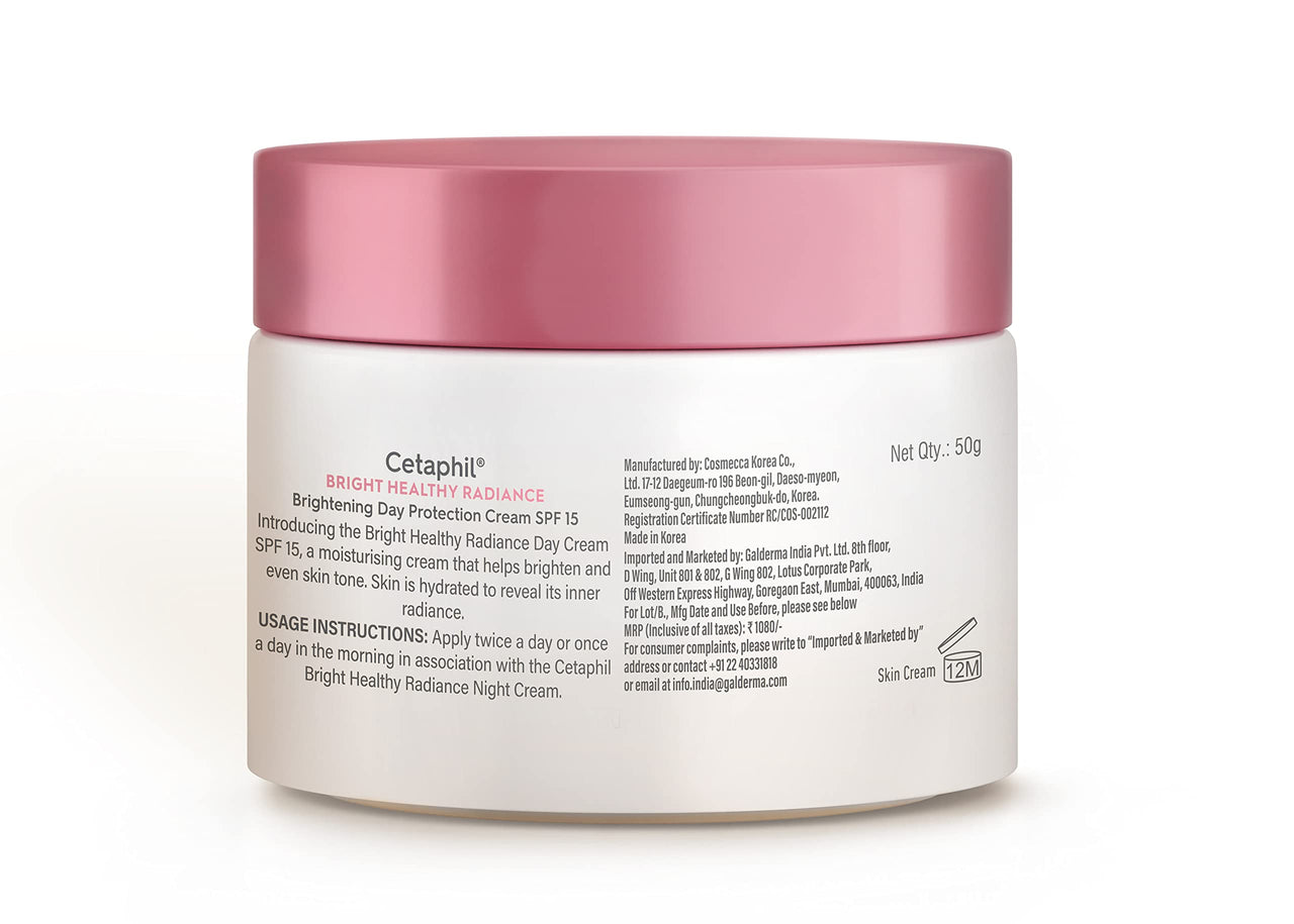 Cetaphil Brightening Day and Night Protection Cream, White, 50 ml Combo