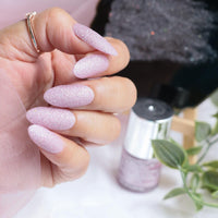 DeBelle Gel Nail Polish Ophelia (Lavender with Holo Glitter Sugar Finish Nail Paint)|Non UV - Gel Finish |Chip Resistant | Seaweed Enriched Formula| Long Lasting|Cruelty and Toxic Free| 8ml