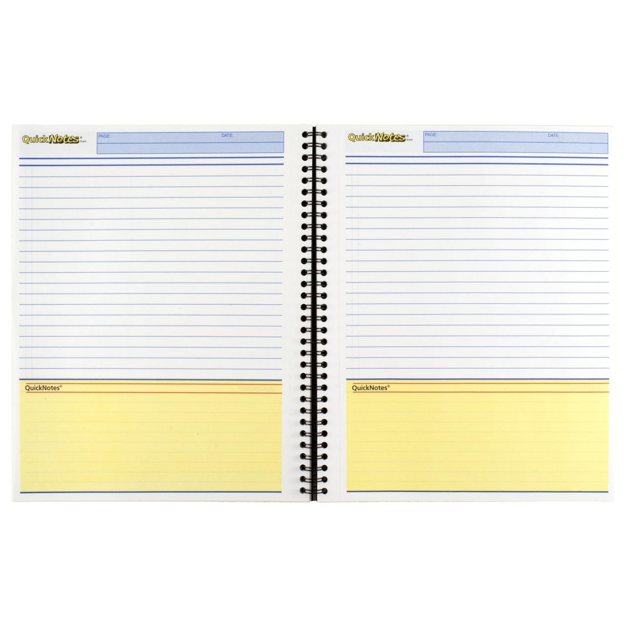 Cambridge Notebook, Business Notebook, 8-1/2" x 11", 80 Sheets, Legal Ruled, QuickNotes Notebook, Flexible Cover, Wirebound, Gray (06066)