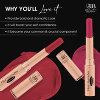 Beauty Berry Non Transfer Waterproof Lipstick, Long Lasting Smudge Proof Highly Pigmented Shades, (HOT RED-01, 1)
