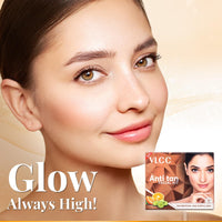 VLCC Anti Tan Facial Kit - 60g X 2 (Pack of 2) | Power of 25 Vital Ingredients | Fights Sun Tan, Dark Spots, and Sun Spots | Even Nourishes and Protects Skin from UV Rays.