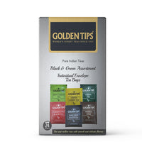 Golden Tips Black and Green Assortment Individual Envelope Tea Bags (48 Gram, 24 Bag-Pack of 2)