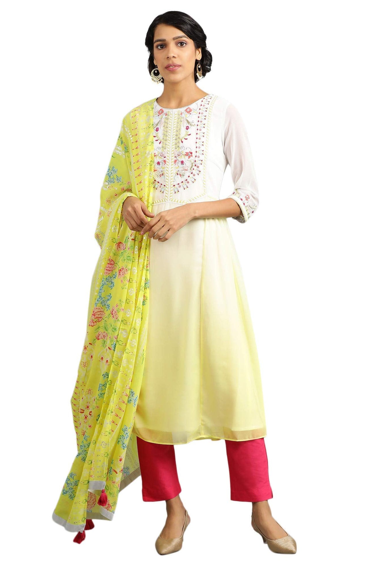 Wishful Women's  Georgette Straight Kurta