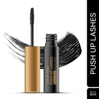 Seven Seas Push Up Lashes Mascara 10 g (Black) - For Women - Long Lasting WaterProof, Instant Volume & Glossy Looks.