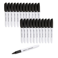 Basics Fine Point Tip Permanent Markers, Black, 24-Pack 1 Count (Pack of 24)