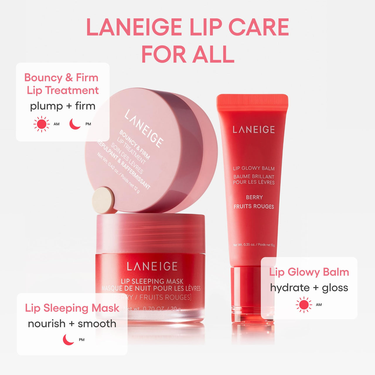 LANEIGE Bouncy & Firm intensive Lip Treatment With Collagen, Ceramides, and Hyaluronic Acid for Firm, Plump, and Lasting Hydration | Boost Lip Fullness | Lasting Hydration | For Women & Men | 12 gm