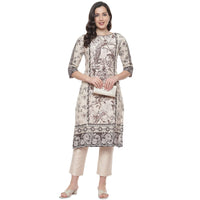BIBA Women's  Rayon Regular Kurta