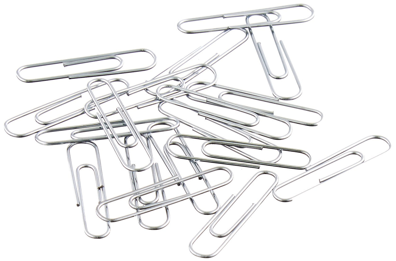 Basics No. 1 Paper Clips, Smooth, 1000 Count (10 Pack of 100), Silver