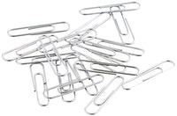 Basics No. 1 Paper Clips, Smooth, 1000 Count (10 Pack of 100), Silver