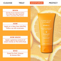Conscious Chemist® Vitamin C Cream with SPF30 PA+++ | 100g | Vitamin C Moisturizer, Face Cream for Men & Women, Daily Gel with Polyglutamic Acid for Bright Skin, All Skin Types - Vivid C (Pack of 2)