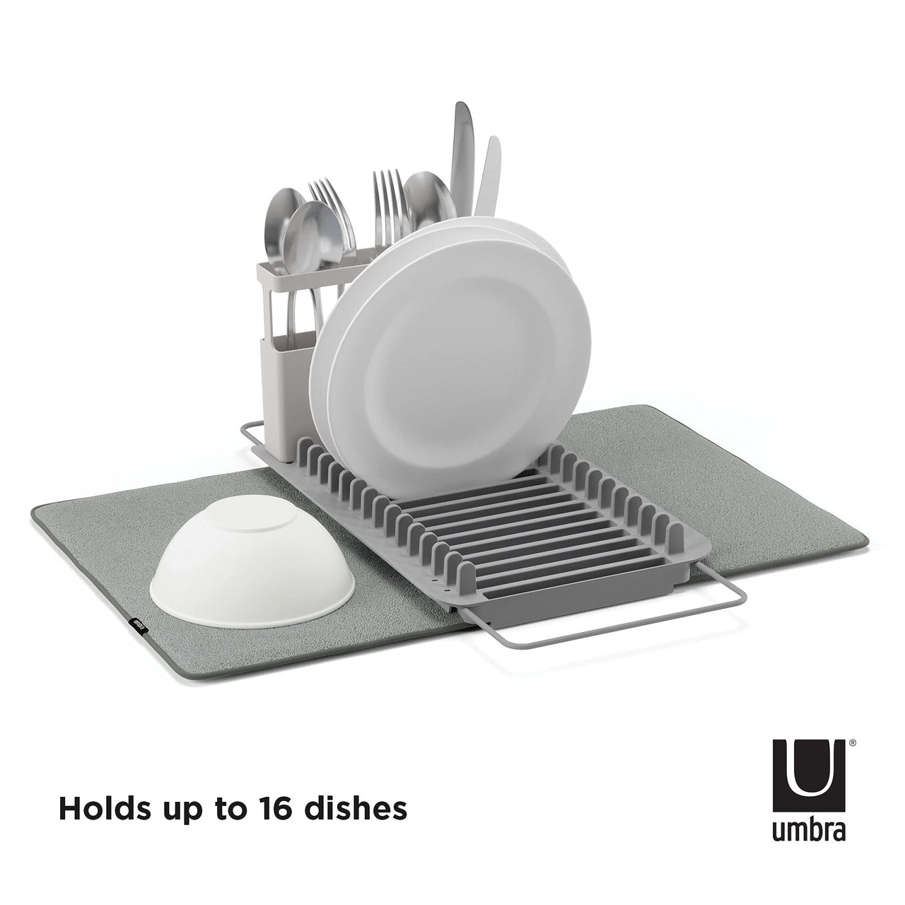 Umbra UDry Over the Sink Dish Rack with Dry Mat
