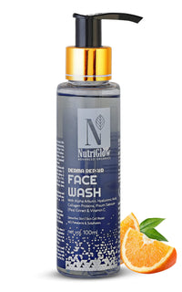 NutriGlow Advanced Organics Derma Repair Face Wash For Repair Cells, Skin Lighting, Soft & Supple Skin, Remove Dead Skin Cells, Clear Skin Impurities, 100ml