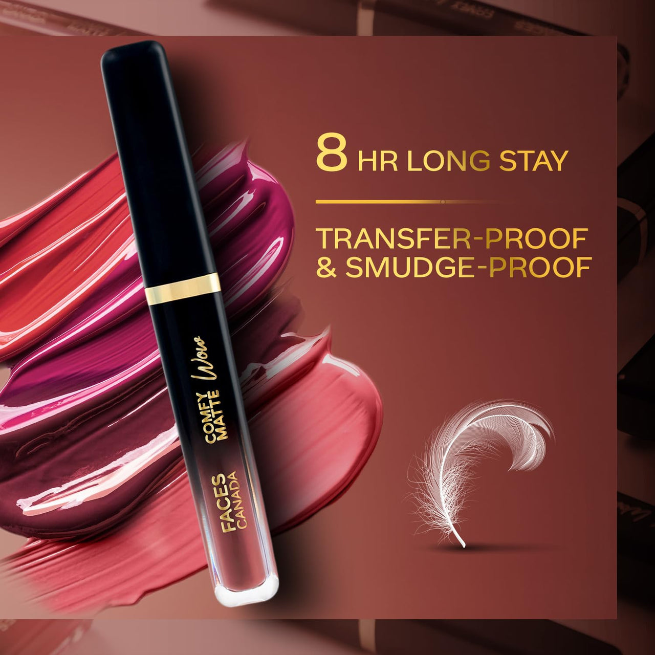 FACESCANADA Comfy Matte Wow Liquid Lipstick - Cocoa Crush 07, 3.8Ml | One Swipe Application | Highly Pigmented | Comfortable Wear | Glides Smoothly | Long Lasting | Transferproof