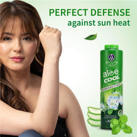 Ayouthveda Aloe Cool Talcum Powder 300gm + 100gm Free with Ice Mint & Aloe Extracts, Cooling & Soothing Talc with Sunscreen