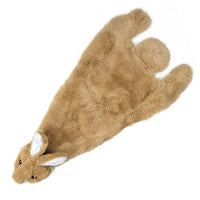 Best Pet Supplies 2-in-1 Stuffless Squeaky Dog Toys with Soft, Durable Fabric for Small, Medium, and Large Pets, No Stuffing for Indoor Play, Holds a Plastic Bottle - Hare, Large Brown/Hare
