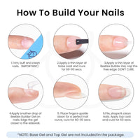 Bolt Bee 8-in-1 Nail Glue Gel – Builder Gel for Nail Extension, Repair, Strengthening, Apex Building, Blooming & Rhinestone Fixing – Soak Off UV/LED Gel, 15ml
