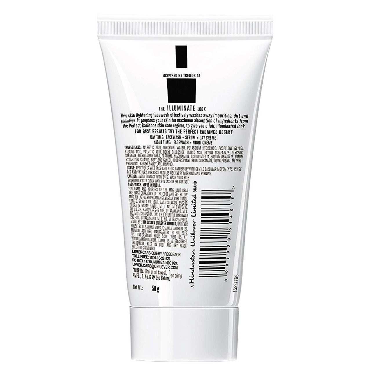 Lakmé Blush & Glow Gel Face Wash, Strawberry Blast, 100g and Absolute Perfect Radiance Skin Lightening Facewash, 50g