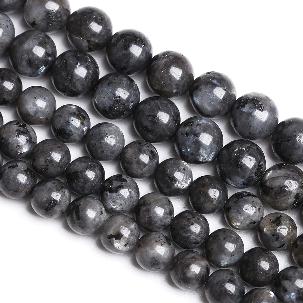 10MM 36PCS Natural Stone Black Labradorite Beads for Jewelry Making DIY Bracelet Energy Crystal Healing Power 10mm