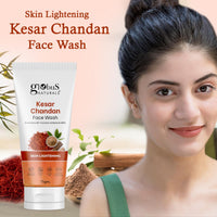 Globus Naturals Kesar Chandan Skin Lightening & Tan Removal Face wash, For Natural Glow & Spotless Skin, Suitable For All Skin Types, 75 ml (Pack of 5)