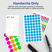 Avery Garage Sale Removable Labels, 3/4 Inch Round Labels, Assorted Colors, Non-Printable, 315 Pricing Stickers Total (6725) 315 labels