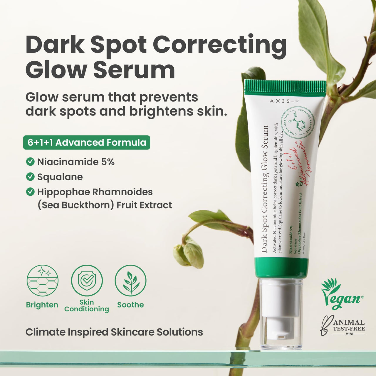 AXIS-Y Dark Spot Correcting Glow Serum 50ml / 1.69 fl. oz | Brightening Serum | Korean Skincare, Dark Spot Treatment, Hyperpigmentation Treatment (Pack of 1)