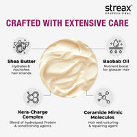 Streax Professional Canvoline Straightening Post Care Conditioner for Women's  | Enriched with KeraCharge Complex | Anti Frizzy & Hair Breakage | Tangle Free Hair | Sulphate & Paraben free | 240 gm