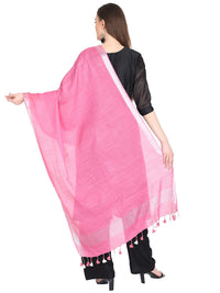 THE WEAVE TRAVELLER Women's  Solid Cotton Blend Dupatta