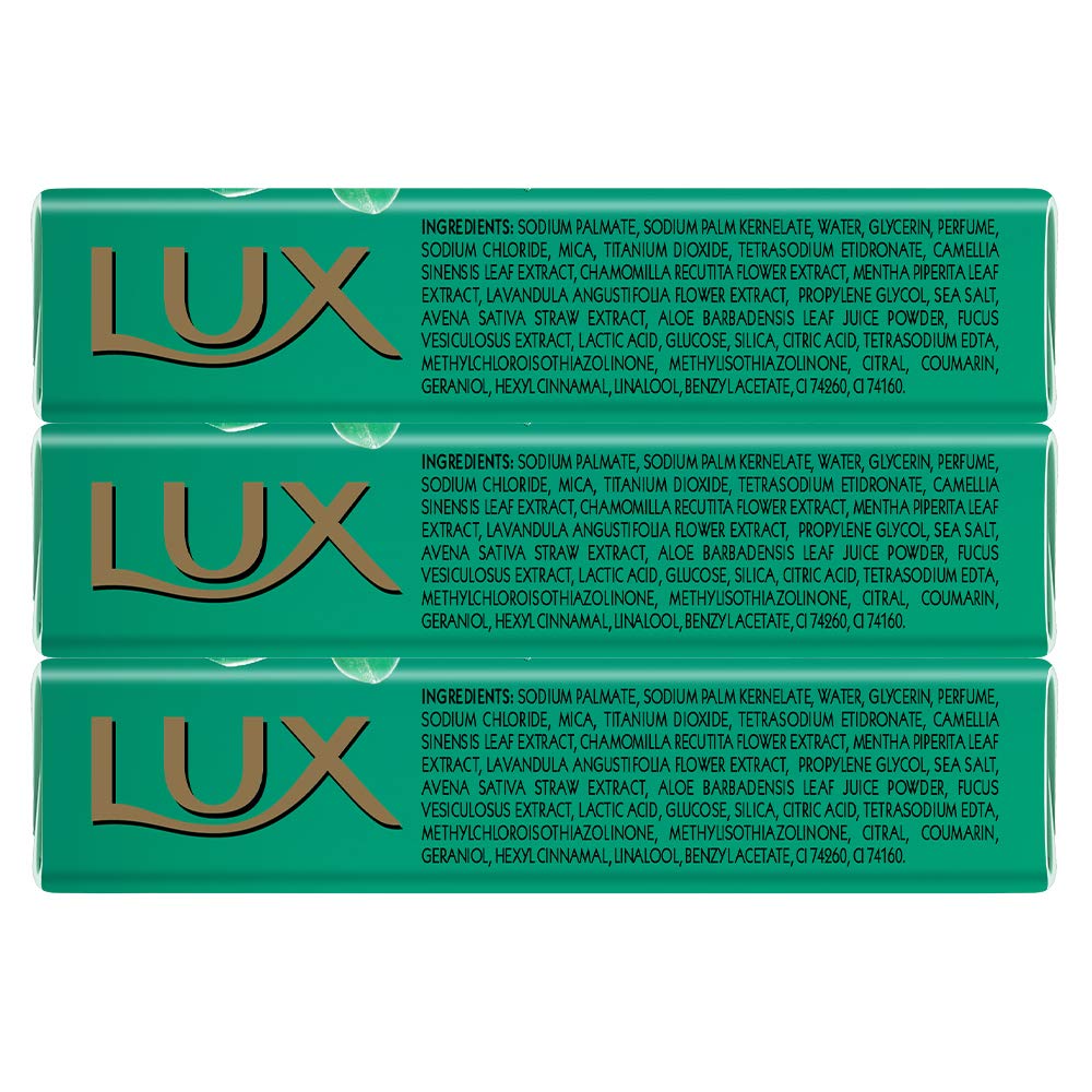 Lux Fresh Splash Cooling Mint & water lily Soap Bar, 3x150g