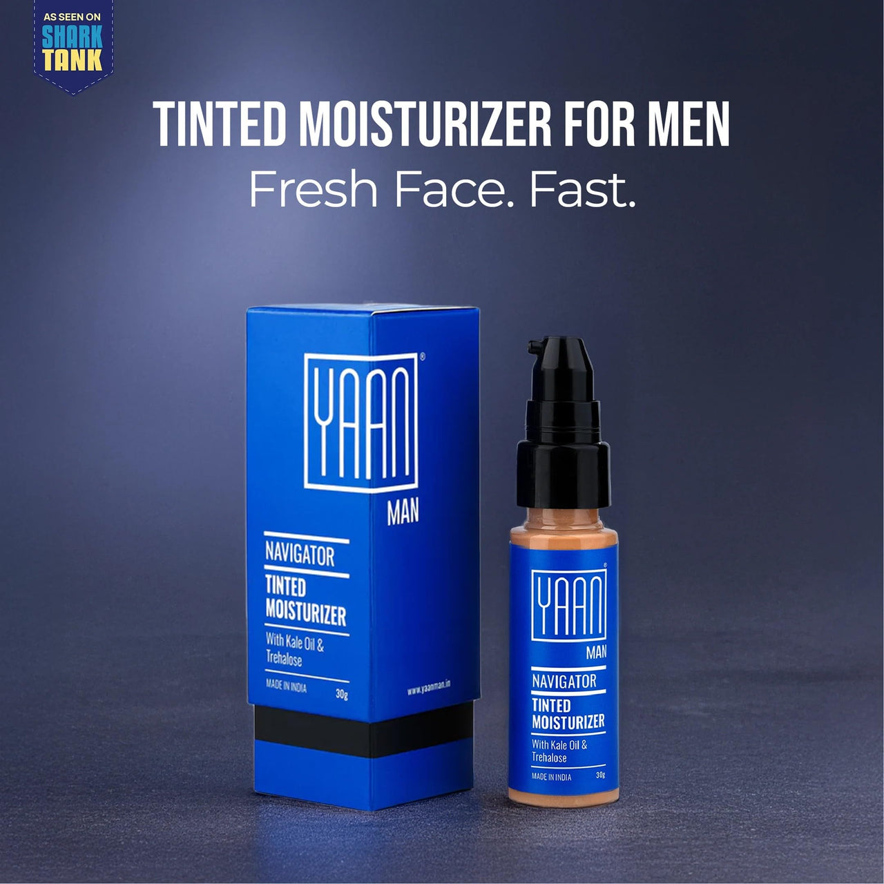 Yaan Man Tinted Moisturizer for Men, 30gm (Medium) | BB Cream | Improves Uneven Skin Tone| Hydrating and Light Weight, Non Sticky Makeup | With Kale Oil & Trehalose