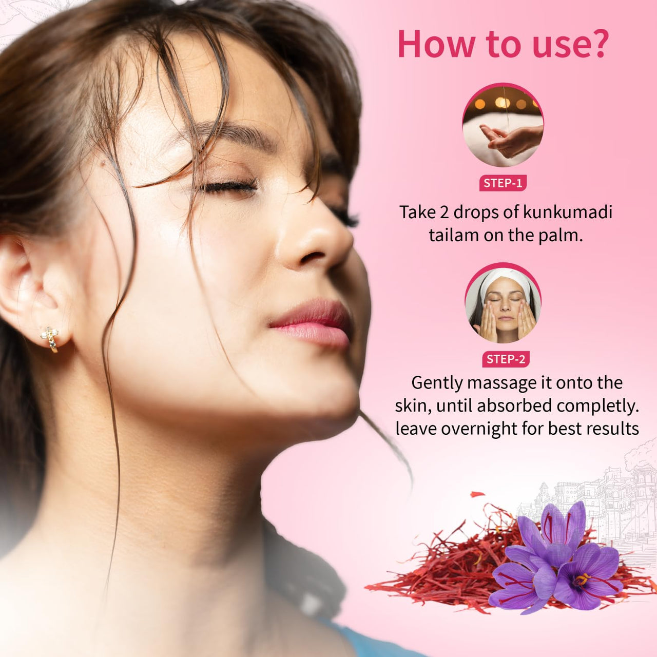 Ayouthveda Kunkumadi Taila Facial Oil For Natural Skin Illuminator | Repairs Damage Skin With Pure Saffron & Herbs | Ayurvedic Beauty Facial Oil For Glowing & Nourishing Skin (Pack Of 2-30ml each)